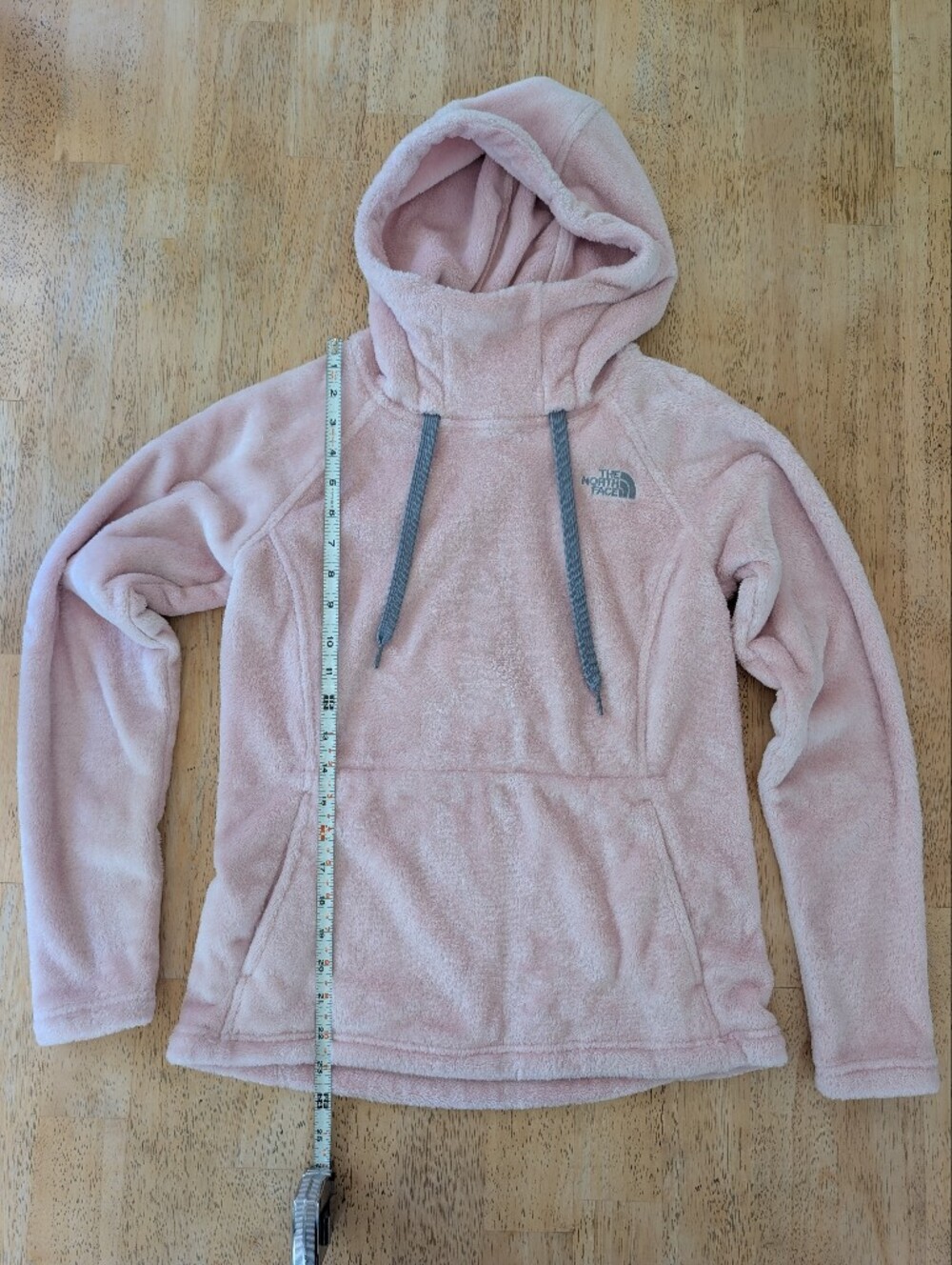 The North Face Women's Pale Pink Cozy Fleece Hoodie. Size Small